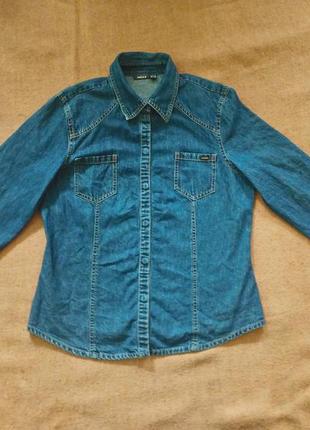 Рубашка джинсовая джинсовка Черные. размер 164