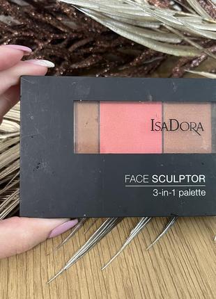Оригінал isadora face sculptor 3-in-1 palette палетка для скульптурування обличчя 64...