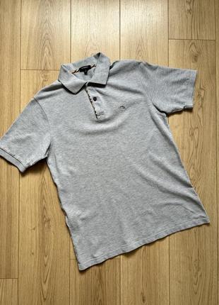 Сіре чоловіче поло burberry 🛍️1+1=3🛍️