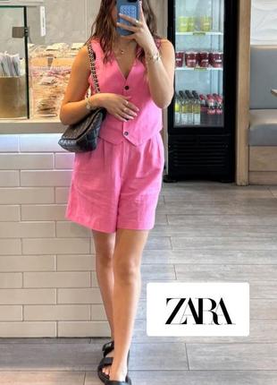 Льняний жилет zara