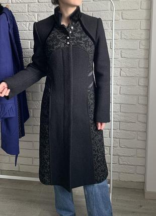 Зимнее пальто шерсть и норка