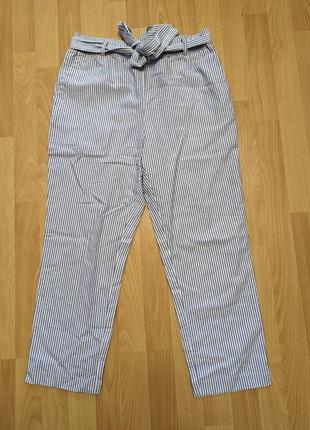Штанишки zara в тонкую полоску р.м