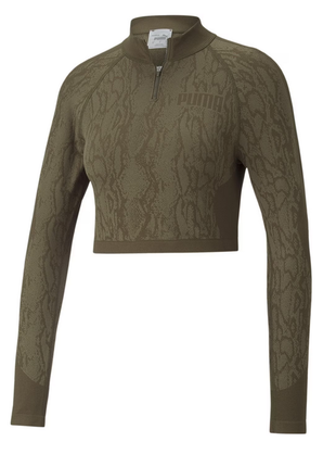 Спортивный топ с длинным рукавом 37.5-23.5 puma Metallic cropped mulher zip top womens новый оригинал из сша