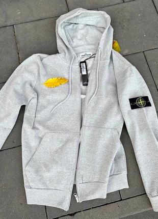 Олімпійка зіп-худі stone island сірий