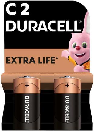 Батарейки лужні duracell basic c 1.5v lr14 2 шт (5000394052529b)
