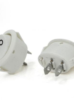 Перемикач on-off kcd1-301, 250vac /10a, 2 контакти, white, q100