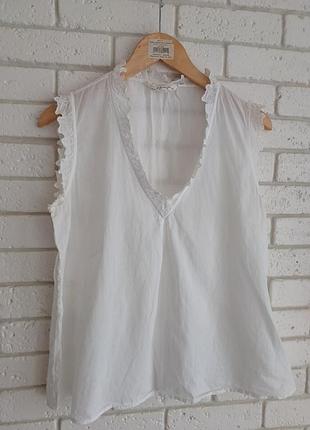 Белоснежная блуза logg h&m