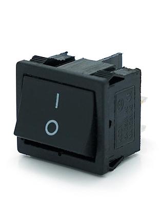 Перемикач on-off kcd1-104, 250vac/6a, 4 контакти, black, q100