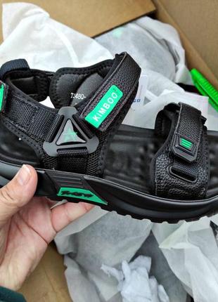 Шкіряні босоніжки р-р 37-40 чорні,тм kimbo