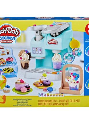 Набір для ліплення play-doh kitchen creations супер кольорове кафе (f5836)3 фото