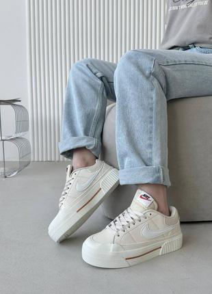 Жіночі кросівки nike court legacy beige