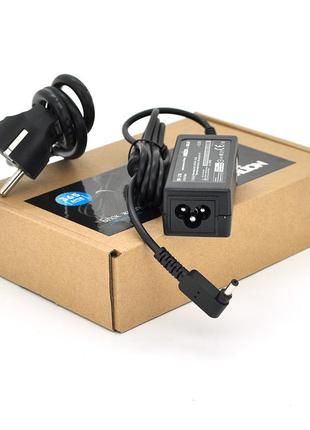 Блок живлення merlion для ноутбука asus 19v 1.75a (34 вт) штекер 4.0*1.35мм, довжина 0,9м + кабель живлення