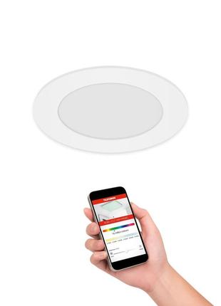 Светильник telefunken led встроенный, smart wifi rgb, ø12см белый