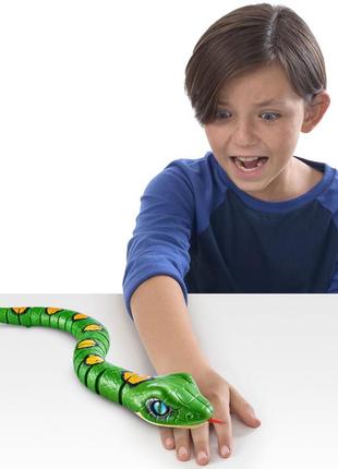 Інтерактивна іграшка robo alive змія зелена (7150-1)3 фото