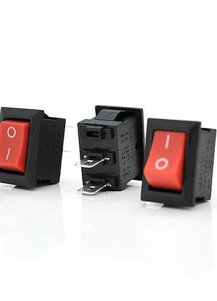 Перемикач on-off kcd11-101 small, 250vac/3a, 2 контакти, red, q500