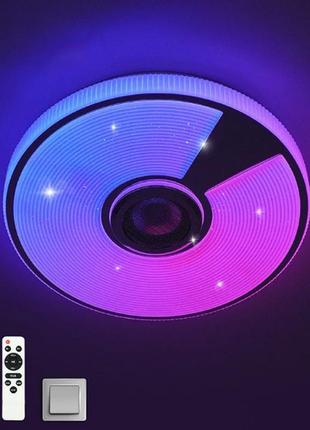 Керована музична люстра esllse song rgb 40w r smart 330x65 white/chrome/shiny-220-ip20