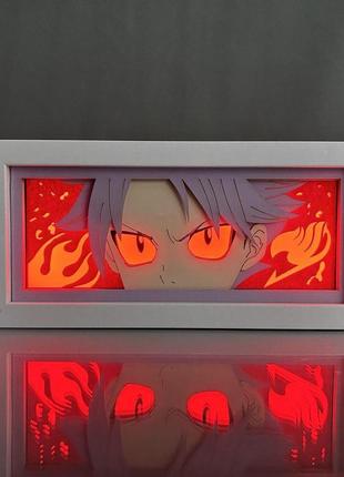 Багатошаровий нічник лампа аніме нацу драгніл світильник fairy tail хвіст феї фейрі тейл natsu dragneel