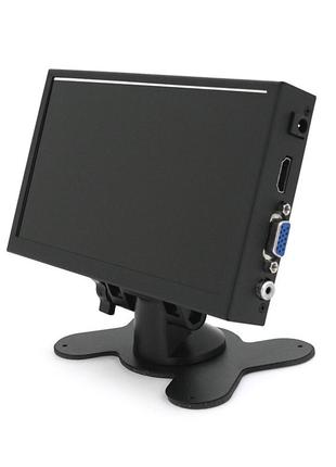 Автомобільний рк-монітор 7"(16：9), av/vga/hdmi роз'єми, 1024*600ips, 12-24v, box