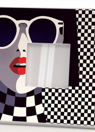 Декоративное зеркало абстракция с изображением "модница" стильный декор в спальню,...