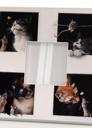 Зеркало декоративное с необычным дизайном "кошки мышки"для любителей домашних...