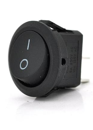 Перемикач on-off kcd1-201, 250vac/6a, 2 контакти, black, q200
