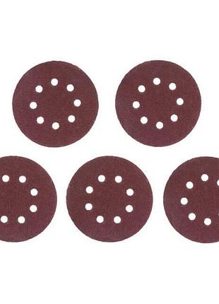 Круг шлифовальный на липучке intertool - 125 мм × р36 с отверстиями (5 шт.)