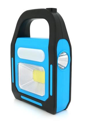 Переносний ліхтар orion or-9707b+solar, cob+smd led, 3 режими роботи, заряд від 5v, usb вихід, батарея