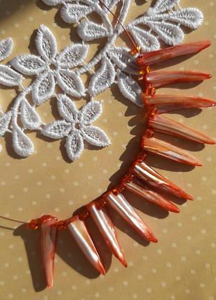 Чокер перламутр ракуш hand made подвеска ожерелье колье бижутер украшение на шею лаконич тренд