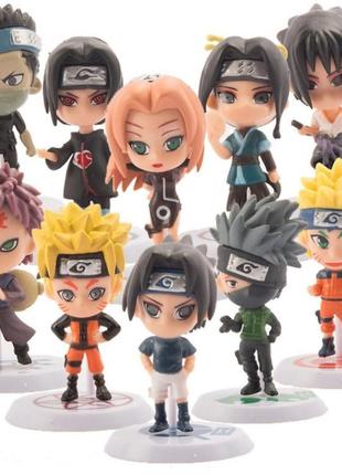 Наруто naruto сакура забуза гаара саске набір фігурок аніме колекційні ігрові фігурки 10шт