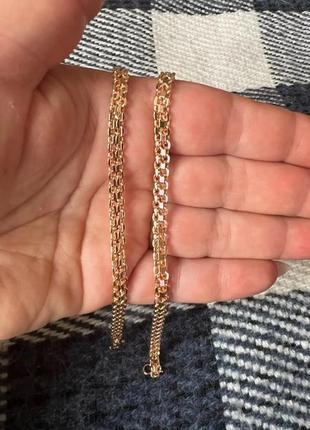 Цепочка двойной якорь медицинское золото