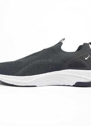 Nike тапки мокасини сліпони сітка темно сірі 41  ods11270