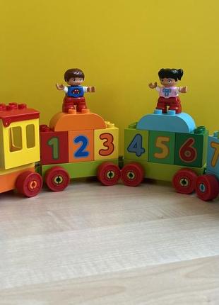 Lego duplo лього дупого поїзд паровоз із цифрами