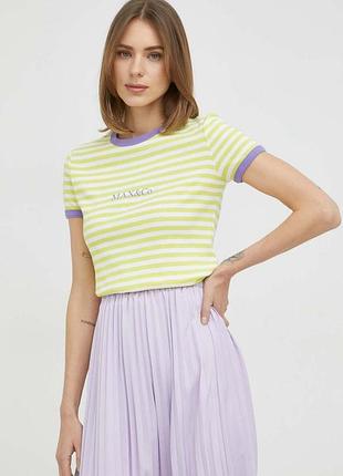 Приталенная женская футболка в полоску max&co