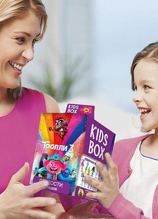 Тролли trolls 3 свитбокс sweet box kids box кидсбокс мармелад жевательный с игрушкой в...