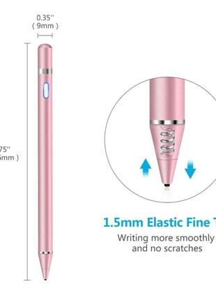 Mixoo stylus pen для ipad - високочутлива акумуляторна ручка з тонким кінчиком 1,5 мм для малювання та письма,2 фото