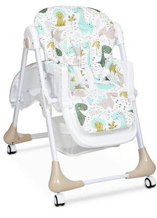 Стільчик для годування bambi dino beige (m 3233 dino beige)3 фото