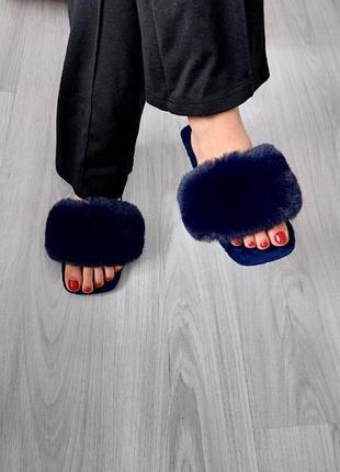 Тапочки жіночі з натуральним хутром