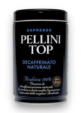 Кава мелена pellini top espresso decaffeinato 100% arabica без кофеїну 250 г