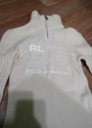 Шерстяна кофта polo jeans ralph lauren оригінал, светр під шию на замочку2 фото