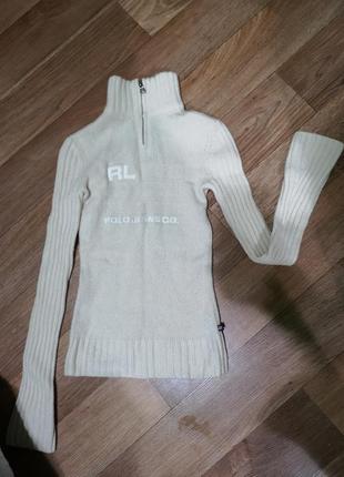 Шерстяна кофта polo jeans ralph lauren оригінал, светр під шию на замочку