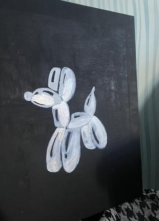 Handmade , картина акрил, авторская картина ,картина собачка