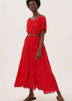 💃невероятно роскошное платье из прошвы от m&s р. 14 xl -xxl