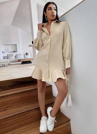 Платье рубашка prettylittlething