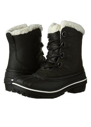 Crocs крокс зимние водонепроницаемые ботинки allcast all cast ii w black