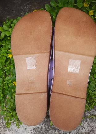 Сабо клоги с ремешками на деревянной подошве 41 лиловые