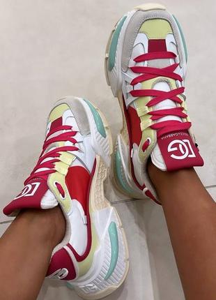 Кросівки в стилі dolce gabana рожеві