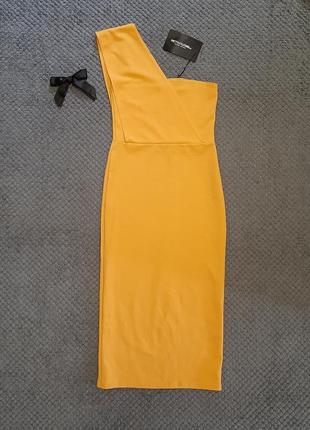Яркое платье-бюстье, размер 8-10