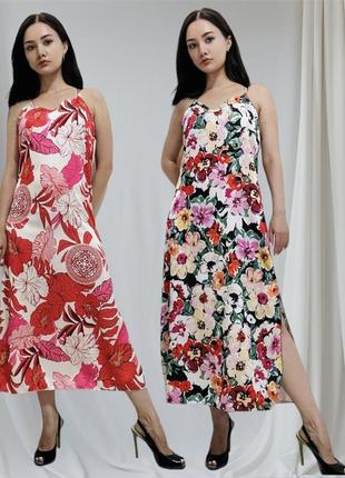 Сукні літні квітковий принт міді італія м
