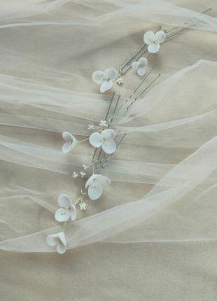 Заколки для волос, свадебные заколки с цветочками, заколки на фату, заколки для невесты