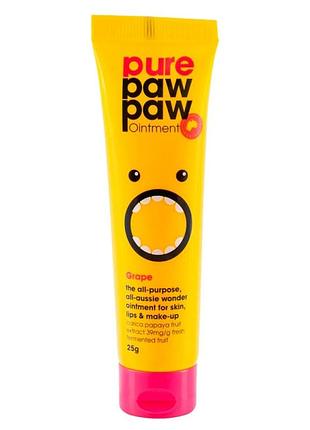 Відновлюючий бальзам для губ виноград pure paw paw ointment grape 25 г